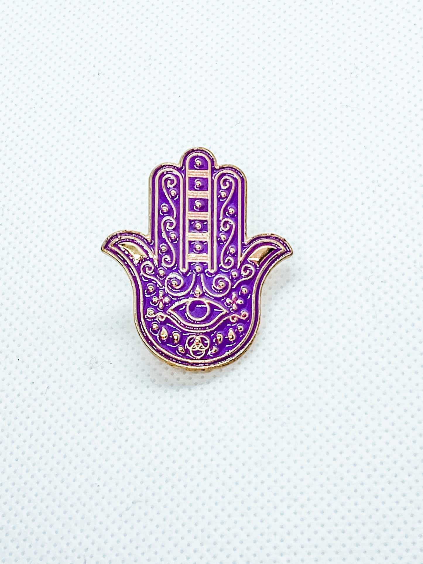 Hamsa Hand of Fatima Evil Eye Enamel Lapel Pin