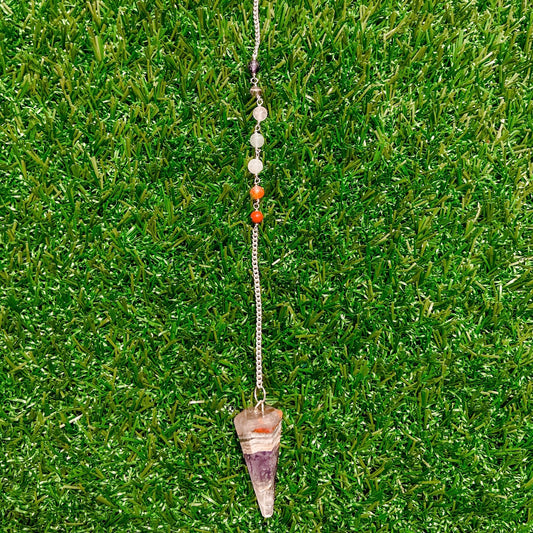 7 Chakra Amethyst Pendulum