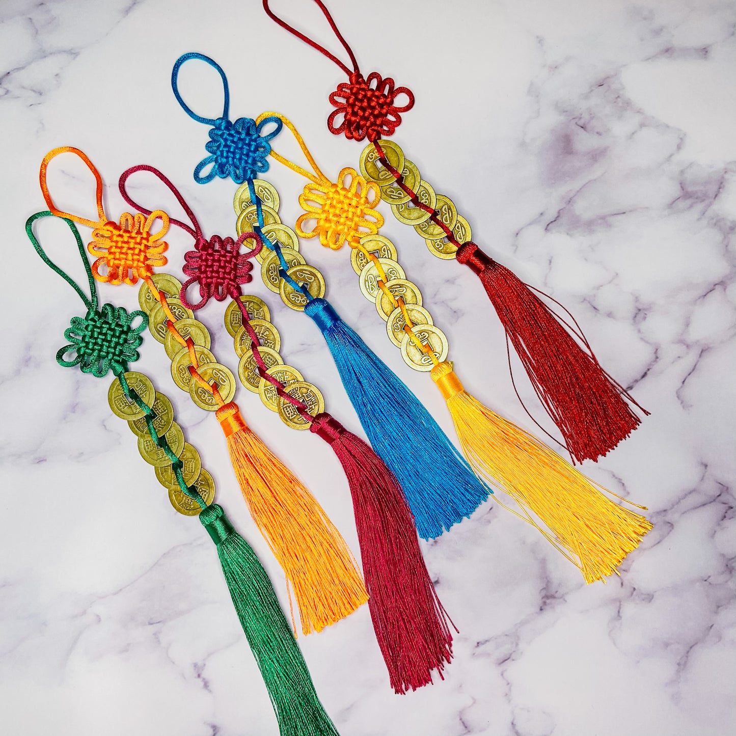 Feng Shui 5 fortune coin tassel