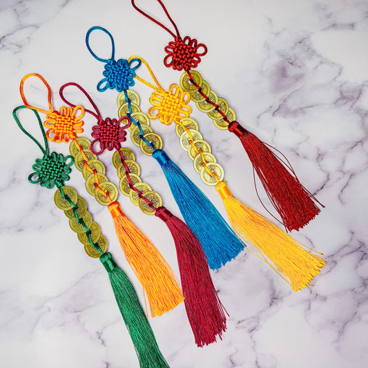 Feng Shui 5 fortune coin tassel